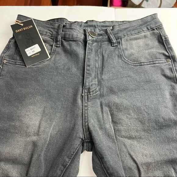 DANT BULUN NWT Men's Slim-Fit Distressed Black Jeans Sz 30 Style & Comfort - Picture 3 of 13